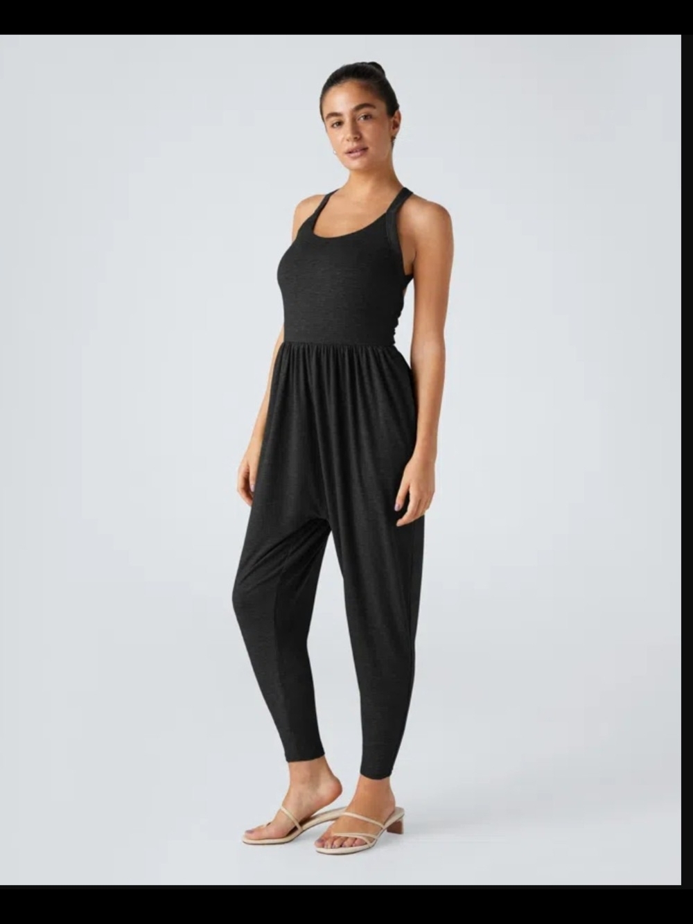 NWT HALARA Black Racerback Jumpsuit
